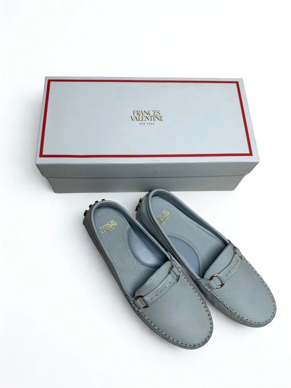 Men's Leather Bit Loafers in Light Gray